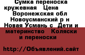 Сумка переноска кружевная › Цена ­ 2 000 - Воронежская обл., Новоусманский р-н, Новая Усмань с. Дети и материнство » Коляски и переноски   